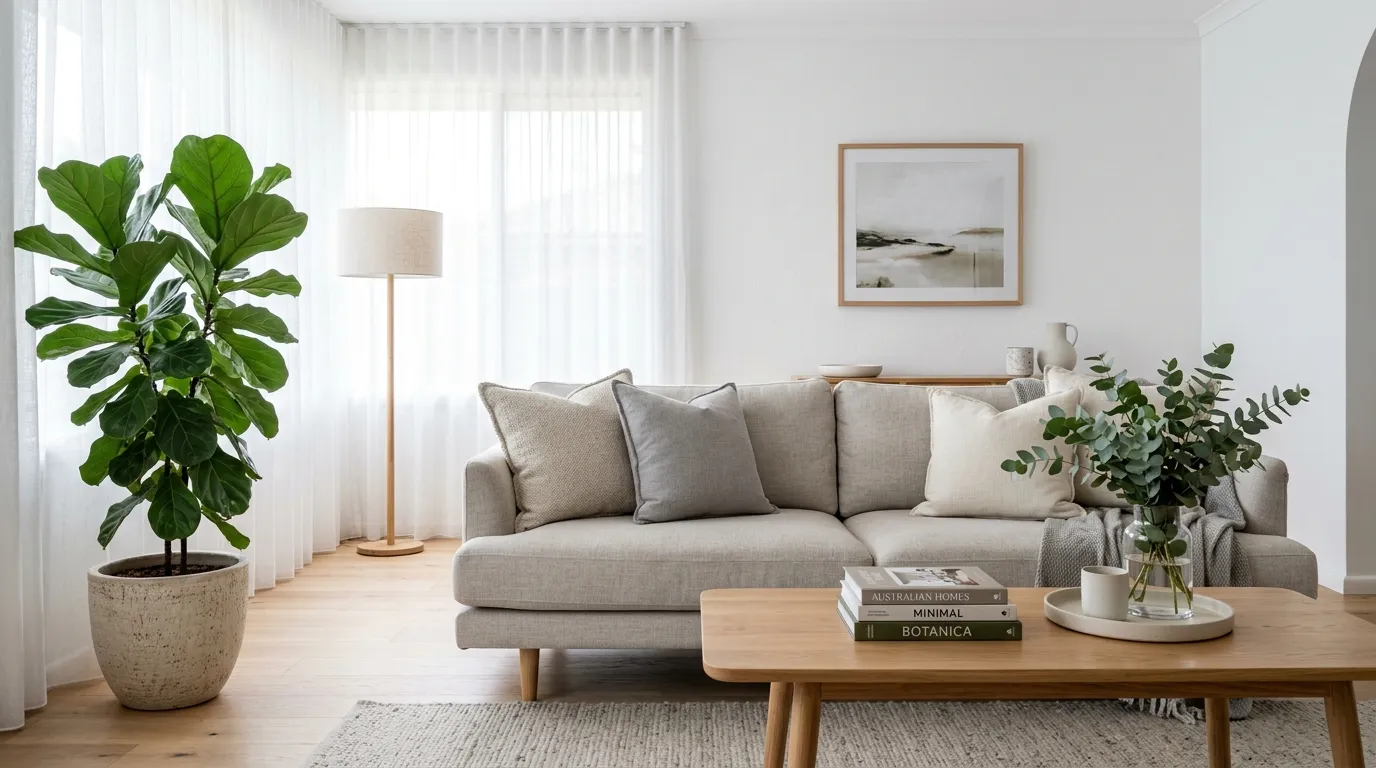 A beautifully styled living room staged for sale in Golden Grove