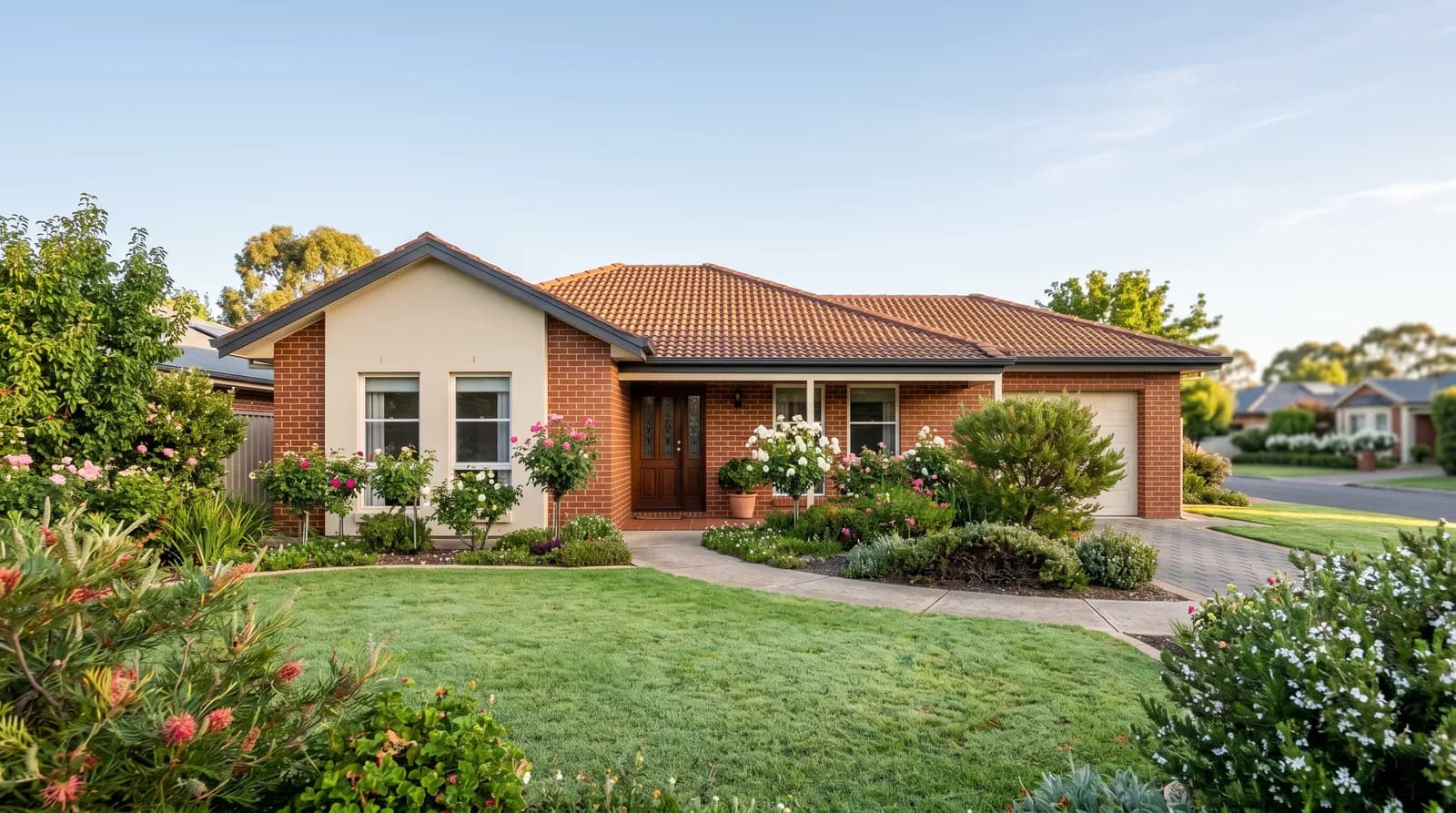 An inviting Golden Grove family home with a manicured garden, ready for sale